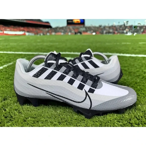 Nike Vapor Edge Speed 360 Football Cleats Black Grey White DQ5110 Mens 12 NEW Nike Vapor Edge Speed 360 Dark Smoke Gray Football  main image 3